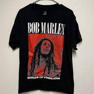 Bob Marley Songs of Freedom Graphic Tee Black Size L Zion Rootswear